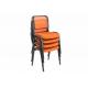4 ks stohovatelná židle, čekárny / ordinace / konference, oranžová
