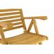 Dřevěná venkovní židle z masivního týkového dřeva, nastavitelná