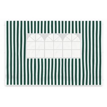 2 ks boční stěna s okny pro párty stany, zelená / bílá