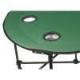 Kulatý skládací stolek kov / textilie, průměr 70 cm, zelený