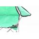 Skládací rybářská židle s područkami, kov / textile, zelená