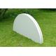Větší venkovní skládací stůl kulatý kov / plast bílý, průměr 160 cm