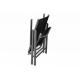 4 ks skládací venkovní židle, síťované opěradlo, šedá / černá