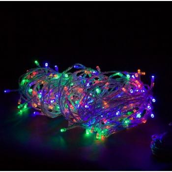 Vánoční svítící LED řetěz venkovní / vnitřní, barevný, 200 LED, 20 m