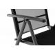 2 ks moderní skládací venkovní židle, prodyšný potah, černá