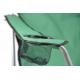 2 ks skládací kempovací židle s područkami, polštářek, zelená