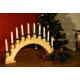 Dřevěný elektrický svícen půlkruhový- vánoční dekorace do bytu 46 cm