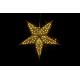 Vánoční svítící papírová hvězda na baterie, časovač, 60 cm, zlatá