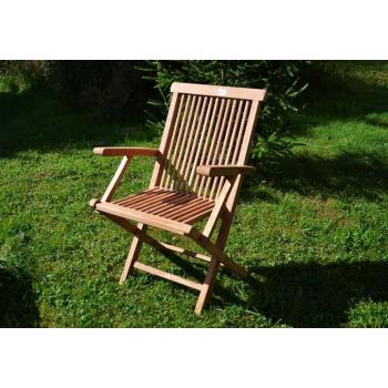 Skládací dřevěná zahradní židle z masivu- teakové dřevo
