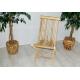 2 ks dřevěná skládací židle  bez područek, teakové dřevo