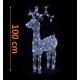 Velký vánoční svítící sob venkovní / vnitřní, 120 LED diod, 95 cm