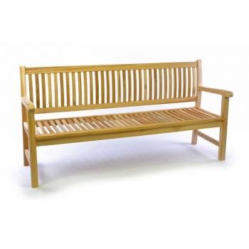 Masivní zahradní lavice pro 3 osoby, tvrdé teakové dřevo, 180 cm