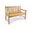 Masivní zahradní lavice pro 2 osoby 120 cm, tvrdé teakové dřevo