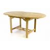 Masivní dřevěný rozkládací stůl- tvrdé teakové dřevo, 120 - 170 cm
