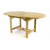 Masivní dřevěný rozkládací stůl masiv teak, 120–170 cm