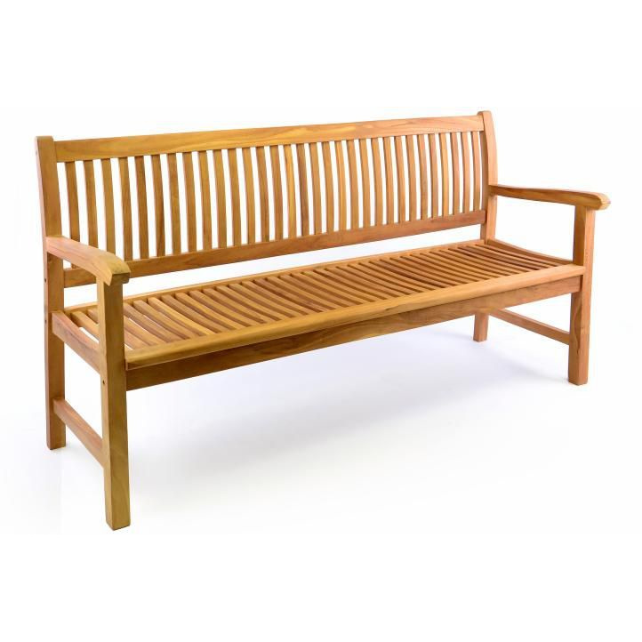 Masivní zahradní lavice z teakového dřeva, pro 3 osoby, 180 cm