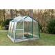 Polykarbonátový zahradní skleník, zelené profily- komaxit, 365x235x179 cm