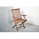 Menší set zahradního nábytku z teakového dřeva, 4x skládací židle + stolek