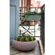 Moderní designový květináč do bytu / na zahradu, pletený vzor, fialový, průměr 54 cm