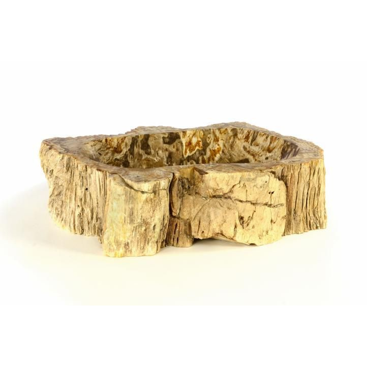 Kamenné umyvadlo ze zkamenělého dřeva na desku do koupelny velké, cca 50 cm