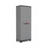 Vysoká uzamykatelná plastová skříň s policemi šedá, 173x68x39 cm
