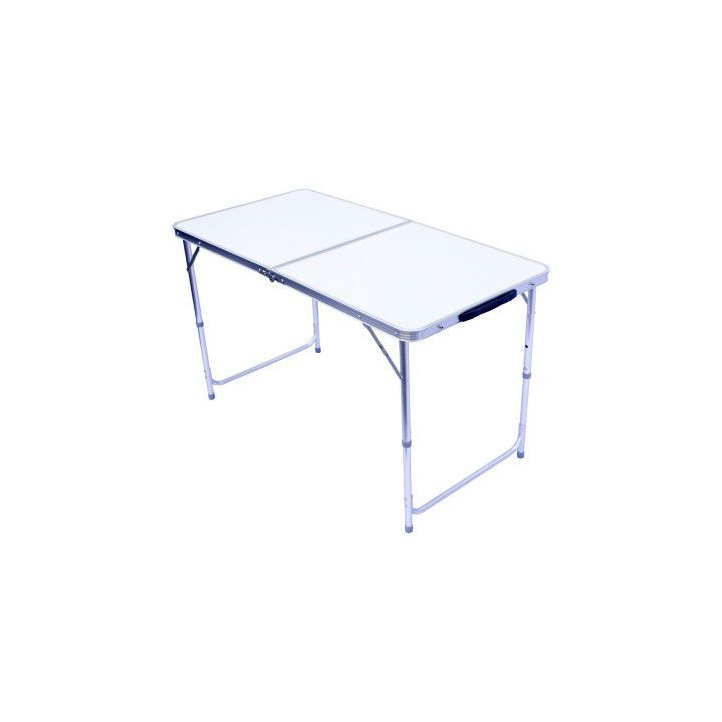 Hliníkový skládací kempinkový stolek, nastavitelná výška, 120x60 cm