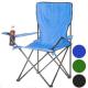 Skládací textilní kempovací židle + přenosné pouzdro, modrá