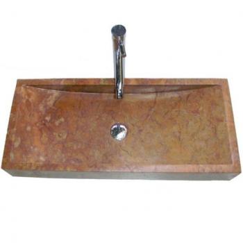 Designové mramorové umyvadlo Marble Yellow obdélníkové, 70x35 cm