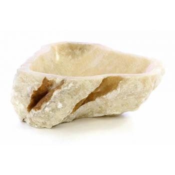 Krémové umyvadlo z přírodního kamene onyx na desku 45 cm