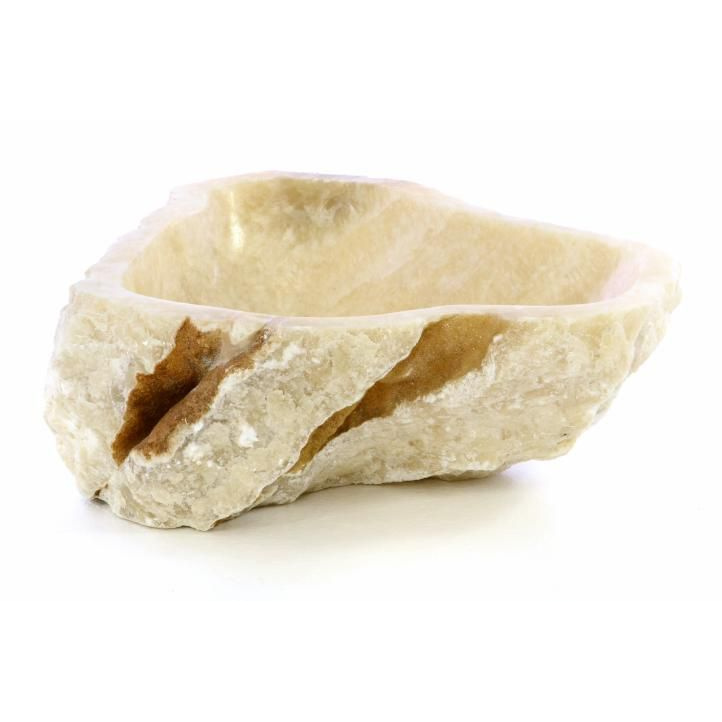 Krémové umyvadlo z přírodního kamene onyx na desku 45 cm