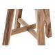 Designová kulatá židlička z masivního dřeva, dub SUAR, hnědá, 49 cm