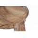 Designová kulatá židlička z masivního dřeva, dub SUAR, hnědá, 49 cm