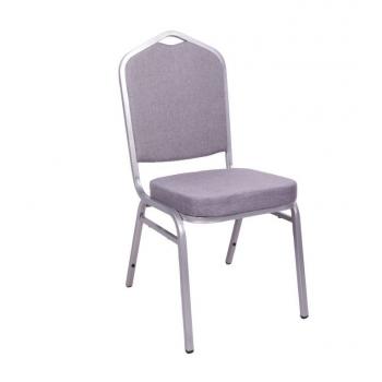 Stohovatelná banketová / kongresová židle vysoce polstrovaná, nosnost 150 kg, šedá