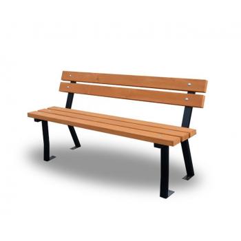 Venkovní lavice- masivní kovový rám + dřevěné desky, k přišroubování, 150 cm, 25 kg