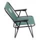 Přenosná skládací židle s textilním potahem a ocelovým rámem, zelená