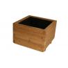 Čtvercový květináč z masivního dřeva s tepelnou úpravou thermowood 42x42x31 cm