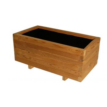 Obdélníkový květináč z masivního dřeva s tepelnou úpravou thermowood 70x37x31 cm