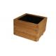 Čtvercový květináč z masivního dřeva s tepelnou úpravou thermowood 37x37x31 cm