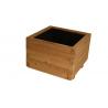 Čtvercový květináč z masivního dřeva s tepelnou úpravou thermowood 37x37x31 cm
