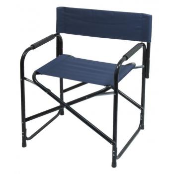 Outdoorová skládací židlička s kovovým rámem, skládací, do 120 kg, černá / modrá