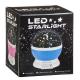 LED projektor hvězdné oblohy do zásuvky / na baterie, noční světélko, modrý