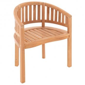 Rustikální židle z masivního ošetřeného teakového dřeva, zahrada / interiér