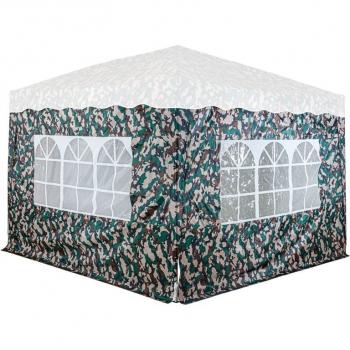 Boční plachta k párty stanům maskáčová, s oknem, 3x2 m