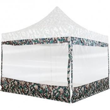 Boční plachta k párty stanům maskáčová, s velkým oknem, 3x2 m