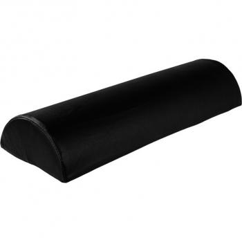 Černý polštář pro masážní lehátka půlválec, koženka, 69x23x11 cm