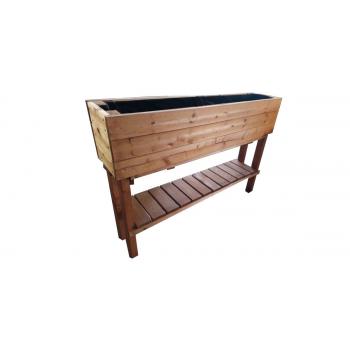 Velký květináč / záhon na nohách na pěstování bylinek / zeleniny, lakovaný, 124x26x87 cm