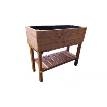 Vysoký dřevěný truhlík s nohami pro pěstování bylinek / zeleniny, lakovaný, 98,5x41x87 cm