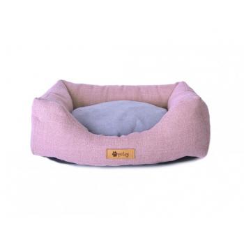 Kvalitní pelíšek pro psa z odolného polyesteru, vyjímatelný polštář, růžový, 55x42 cm