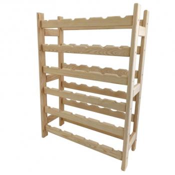 Stojan na víno do kuchyně- masivní dřevo borovice, pro 36 lahví, 64x90x25 cm