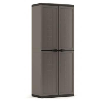 Uzamykatelná plastová skříň venkovní + vnitřní vysoká šedá, 166x68x39 cm